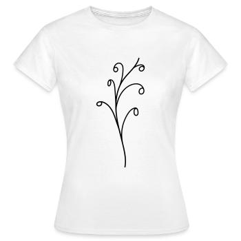 flower - Women's T-Shirt - white - Front - AI Model Female 172 dark (172cm)