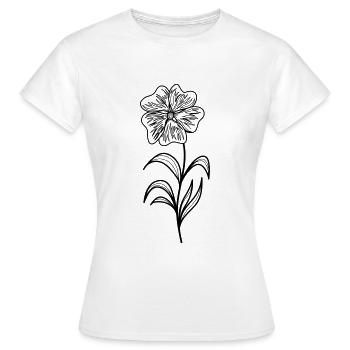 flower - Women's T-Shirt - white - Front - AI Model Female 172 dark (172cm)