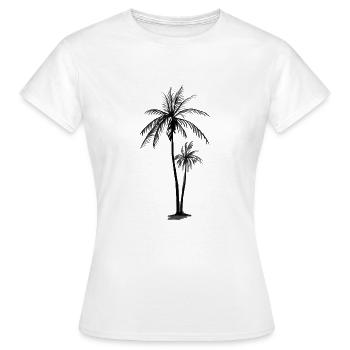 Palmiers - T-shirt Femme - blanc - Devant - AI Model Female 172 dark (172cm)