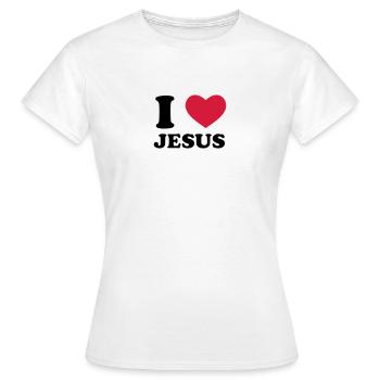 I love Jesus - T-shirt Femme - blanc - Devant - AI Model Female 172 dark (172cm)