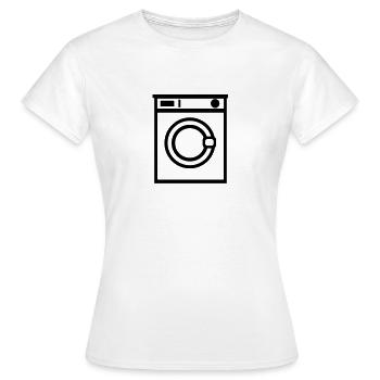 Waschmaschine - Frauen T-Shirt - Weiß - Vorne - AI Model Female 172 dark (172cm)