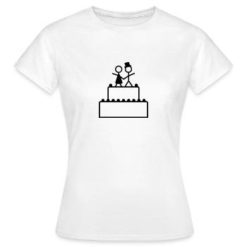Hochzeitstorte - Frauen T-Shirt - Weiß - Vorne - AI Model Female 172 dark (172cm)
