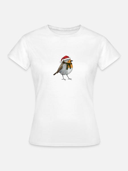 Santa Bird - Frauen T-Shirt - Weiß