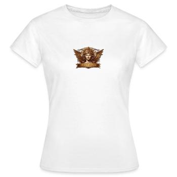 ATHENE - Frauen T-Shirt - Weiß - Vorne - AI Model Female 172 dark (172cm)