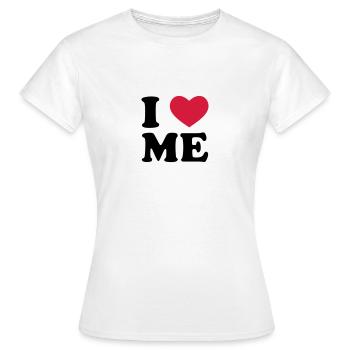 I Love Me - Frauen T-Shirt - Weiß - Vorne - AI Model Female 172 dark (172cm)