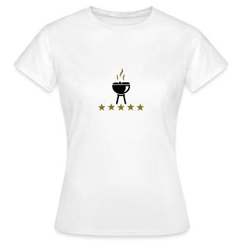 BBQ - T-shirt Femme - blanc - Devant - AI Model Female 172 dark (172cm)