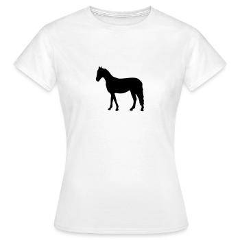 Stehendes Pferd - Frauen T-Shirt - Weiß - Vorne - AI Model Female 172 dark (172cm)