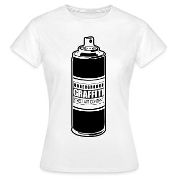 Street art maker flex - T-shirt Femme - blanc - Devant - AI Model Female 172 dark (172cm)