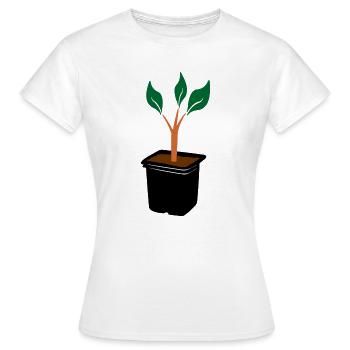 Coupe dans la couleur du plateau d’élevage - T-shirt Femme - blanc - Devant - AI Model Female 172 dark (172cm)
