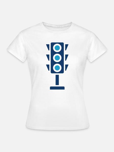Ampel-Solid-Icon-Straßenampel-Transport-Sym - Frauen T-Shirt - Weiß