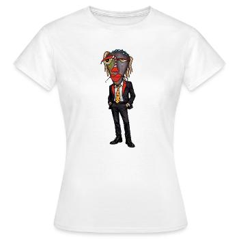 Surreales Anzugporträt Farbsplitter - Frauen T-Shirt - Weiß - Vorne - AI Model Female 172 dark (172cm)