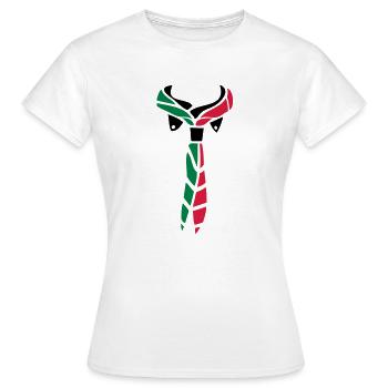 Pfadfinder Schal - Frauen T-Shirt - Weiß - Vorne - AI Model Female 172 dark (172cm)