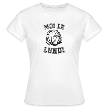 moi le lundi - T-shirt Femme - blanc - Devant - AI Model Female 172 dark (172cm)