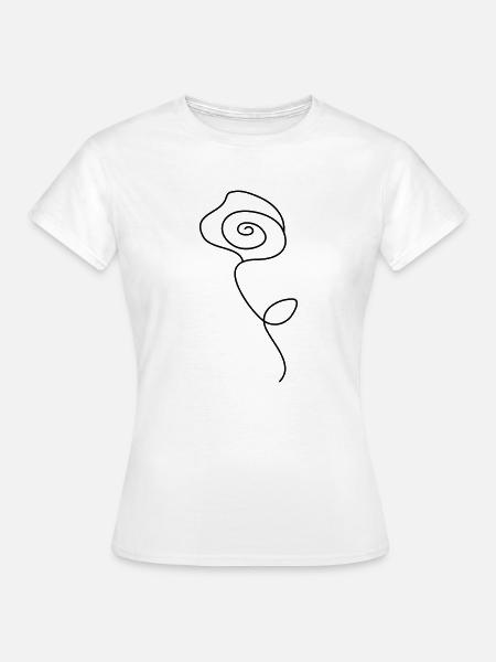 Rose Linie - Frauen T-Shirt - Weiß