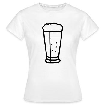 Bière - T-shirt Femme - blanc - Devant - AI Model Female 172 dark (172cm)