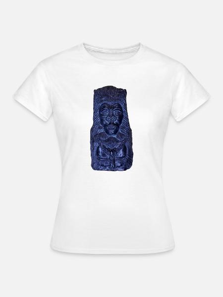 Gorila blau - Frauen T-Shirt - Weiß