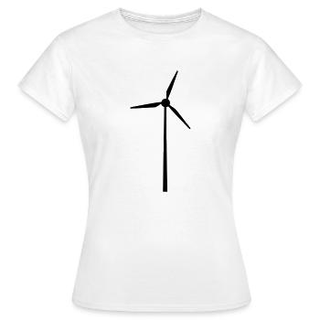 Wind wheel for renewable energies - Women's T-Shirt - white - Front - AI Model Female 172 dark (172cm)
