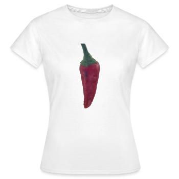 Red Pepper, Rote Pepperoni, Chilischote, Peperoni - Frauen T-Shirt - Weiß - Vorne - AI Model Female 172 dark (172cm)