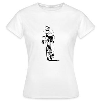 Cyclisme - Cyclistes sur route - Courses cyclistes - T-shirt Femme - blanc - Devant - AI Model Female 172 dark (172cm)