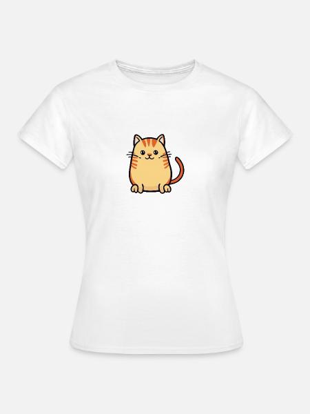 Einfach niedliches Kätzchen - Frauen T-Shirt - Weiß