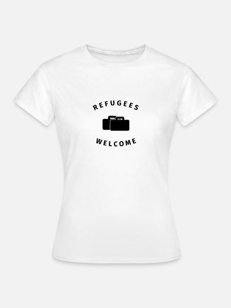 refugees welcome - Women's T-Shirt - white