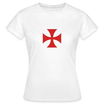 Croix des Templiers - T-shirt Femme - blanc - Devant - AI Model Female 172 dark (172cm)