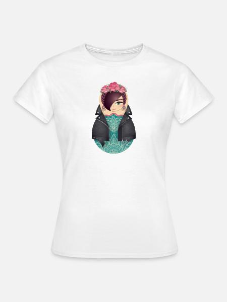 Matroschka Fina - Frauen T-Shirt - Weiß