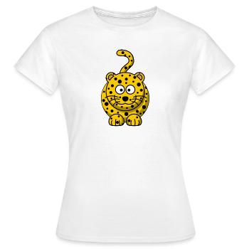 leopard - Women's T-Shirt - white - Front - AI Model Female 172 dark (172cm)