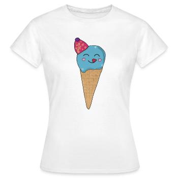 Eis-Eistüte - Frauen T-Shirt - Weiß - Vorne - AI Model Female 172 dark (172cm)