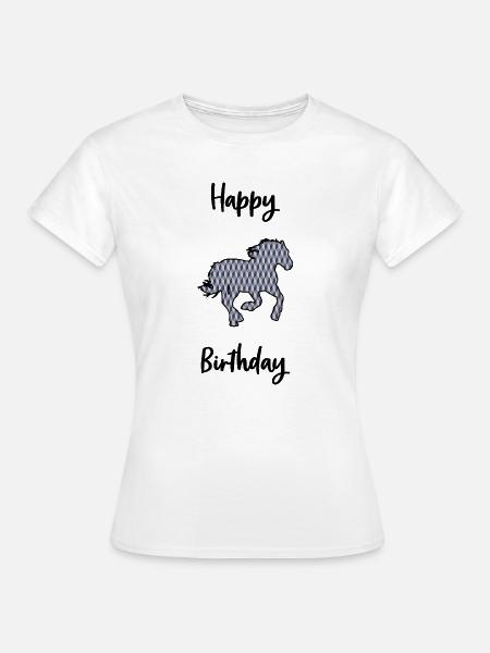 Galoppierende Pferdesilhouette - Frauen T-Shirt - Weiß