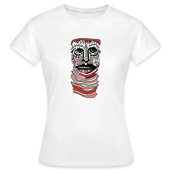 LONG NECK - Women's T-Shirt - white - Front - AI Model Female 172 dark (172cm)