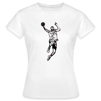 Ballsport - Frauen T-Shirt - Weiß - Vorne - AI Model Female 172 dark (172cm)