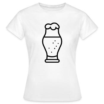 Bière - T-shirt Femme - blanc - Devant - AI Model Female 172 dark (172cm)