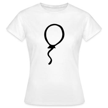 ballon - T-shirt Femme - blanc - Devant - AI Model Female 172 dark (172cm)