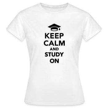 Studieren - Frauen T-Shirt - Weiß - Vorne - AI Model Female 172 dark (172cm)