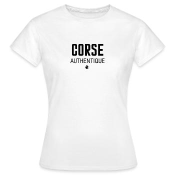 Corse authentique - T-shirt Femme - blanc - Devant - AI Model Female 172 dark (172cm)