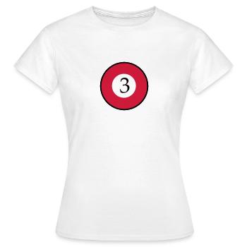 Billard - Frauen T-Shirt - Weiß - Vorne - AI Model Female 172 dark (172cm)