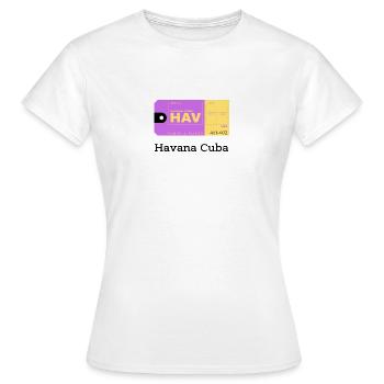La Havane Cuba - T-shirt Femme - blanc - Devant - AI Model Female 172 dark (172cm)