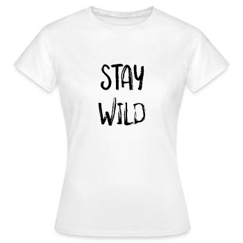 Stay wild - Frauen T-Shirt - Weiß - Vorne - AI Model Female 172 dark (172cm)