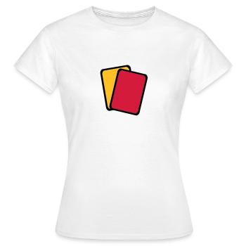 Carton rouge jaune - T-shirt Femme - blanc - Devant - AI Model Female 172 dark (172cm)