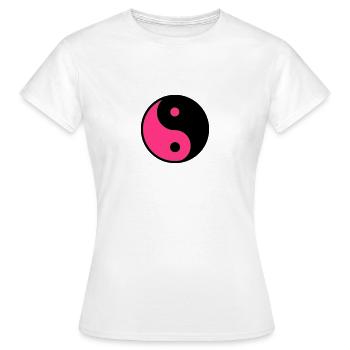 Yin Yang - Women's T-Shirt - white - Front - AI Model Female 172 dark (172cm)