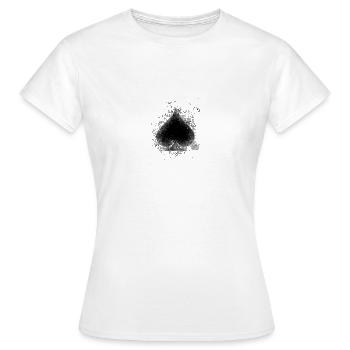 Éclats de Poker Pik - T-shirt Femme - blanc - Devant - AI Model Female 172 dark (172cm)