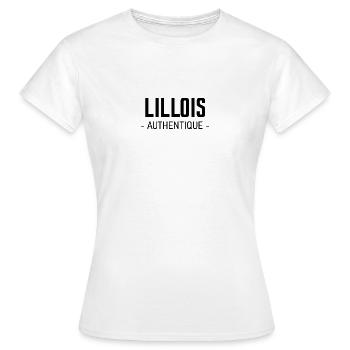 Lillois authentique - T-shirt Femme - blanc - Devant - AI Model Female 172 dark (172cm)