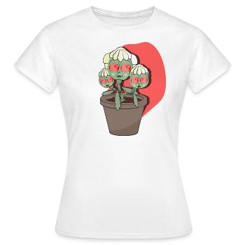 UNKRAUT - Frauen T-Shirt - Weiß - Vorne - AI Model Female 172 dark (172cm)