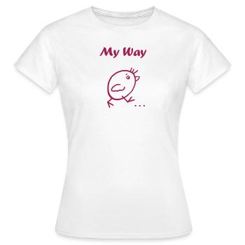 My Way - T-shirt Femme - blanc - Devant - AI Model Female 172 dark (172cm)