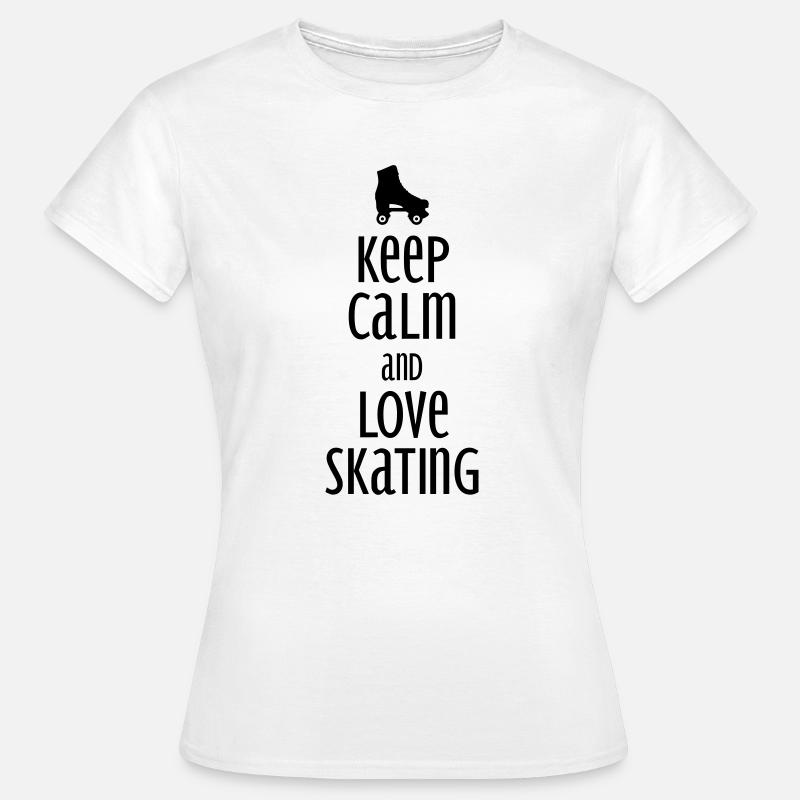 keep calm and love skating - Women's T-Shirt - white