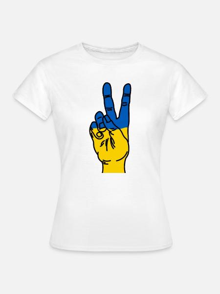 Frieden für die Ukraine - Frauen T-Shirt - Weiß
