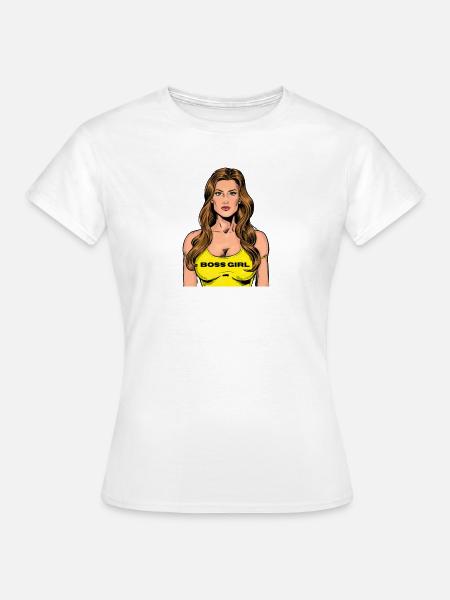 Girl in Cartoonstyle - Frauen T-Shirt - Weiß