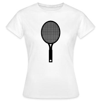 Raquette de tennis - T-shirt Femme - blanc - Devant - AI Model Female 172 dark (172cm)