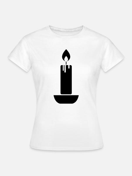 Kerze - Frauen T-Shirt - Weiß